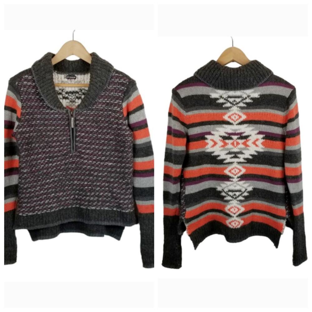 Smartwool X Chup Potlach 1/2 Zip Women's Aztec Shawl Collar Sweater Size XS